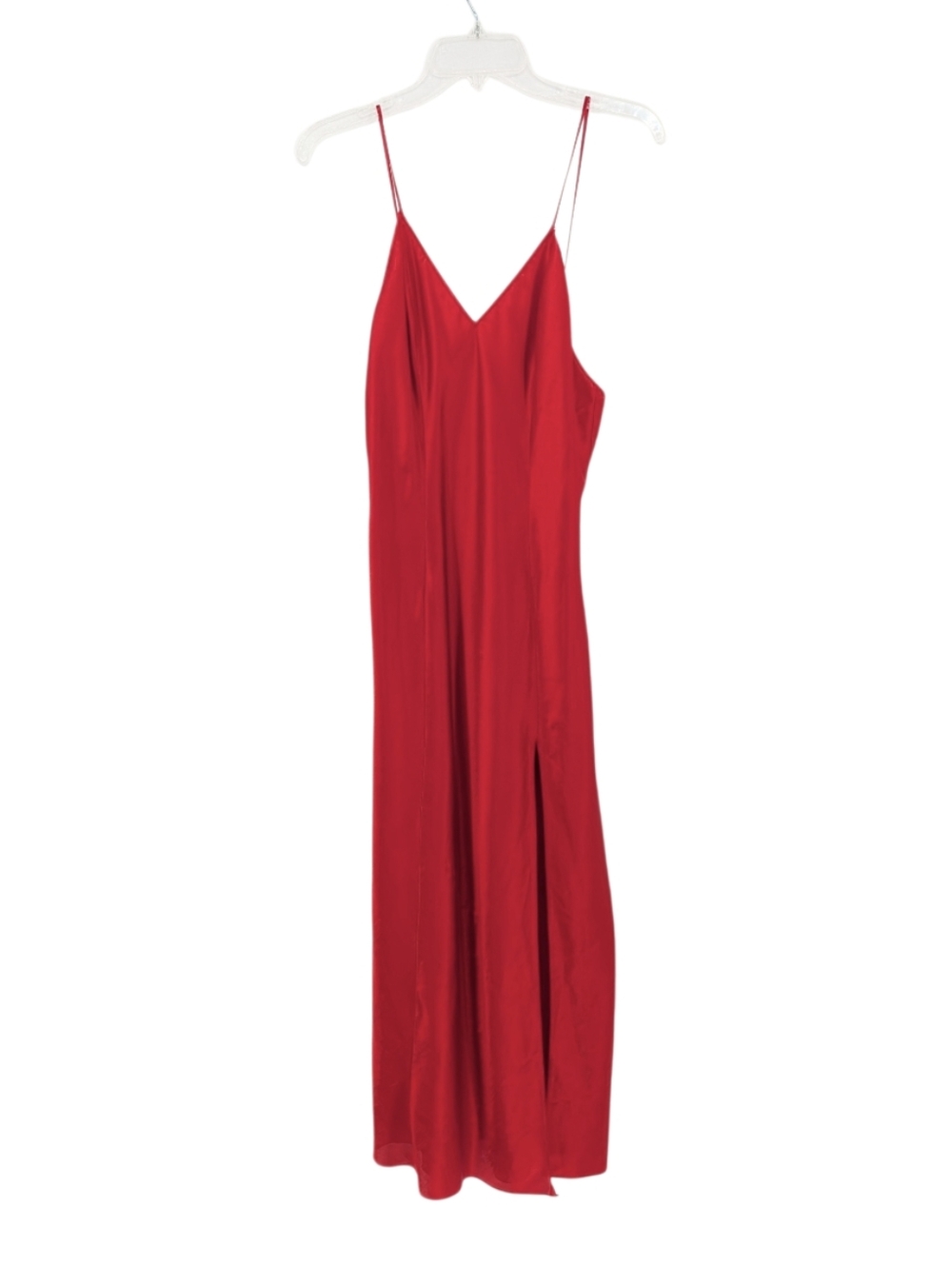 Vintage Y2K 90s Fredericks Of Hollywood Red Slip Maxi Dress Spaghetti Straps